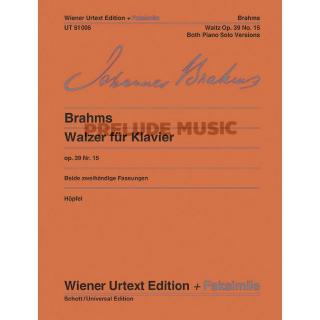 (โค้ดINCSM2Lลด70฿) Brahms Waltzes for piano op. 39/15