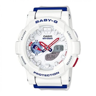 Casio Baby-G นาฬิกาข้อมือผู้หญิง สายเรซิ่นรุ่นBGA-185TR-7A-สีขาว