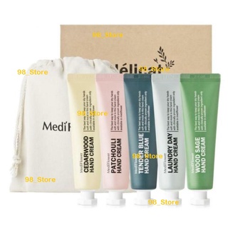 (ส่งฟรี) New!! Gift set Mediflower Delicat Hand Cream 5 กลิ่น /ครีมบำรุงมือ + ถุงผ้ารักษ์โลก