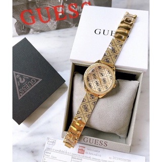 NEW Guess  สายสเตนเลสสีทอง หน้าปัด 36 มิล พร้อมกล่องและใบประกันศูนย์