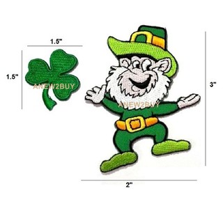 อาร์มติดเสื้อ ตัวรีดติดเสื้อ (Leprechaun &amp; Shamrock)