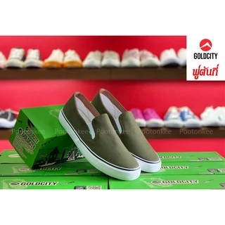 Gold City รองเท้าผ้าใบ รุ่น NS011 ทรงสลิปออน slip on ไซส์ 39-45 ของเเท้ พร้อมส่ง
