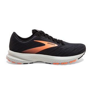 Brooks Launch 7 รองเท้าวิ่งถนน ผู้หญิง สีดำส้ม แบบหน้าปกติ