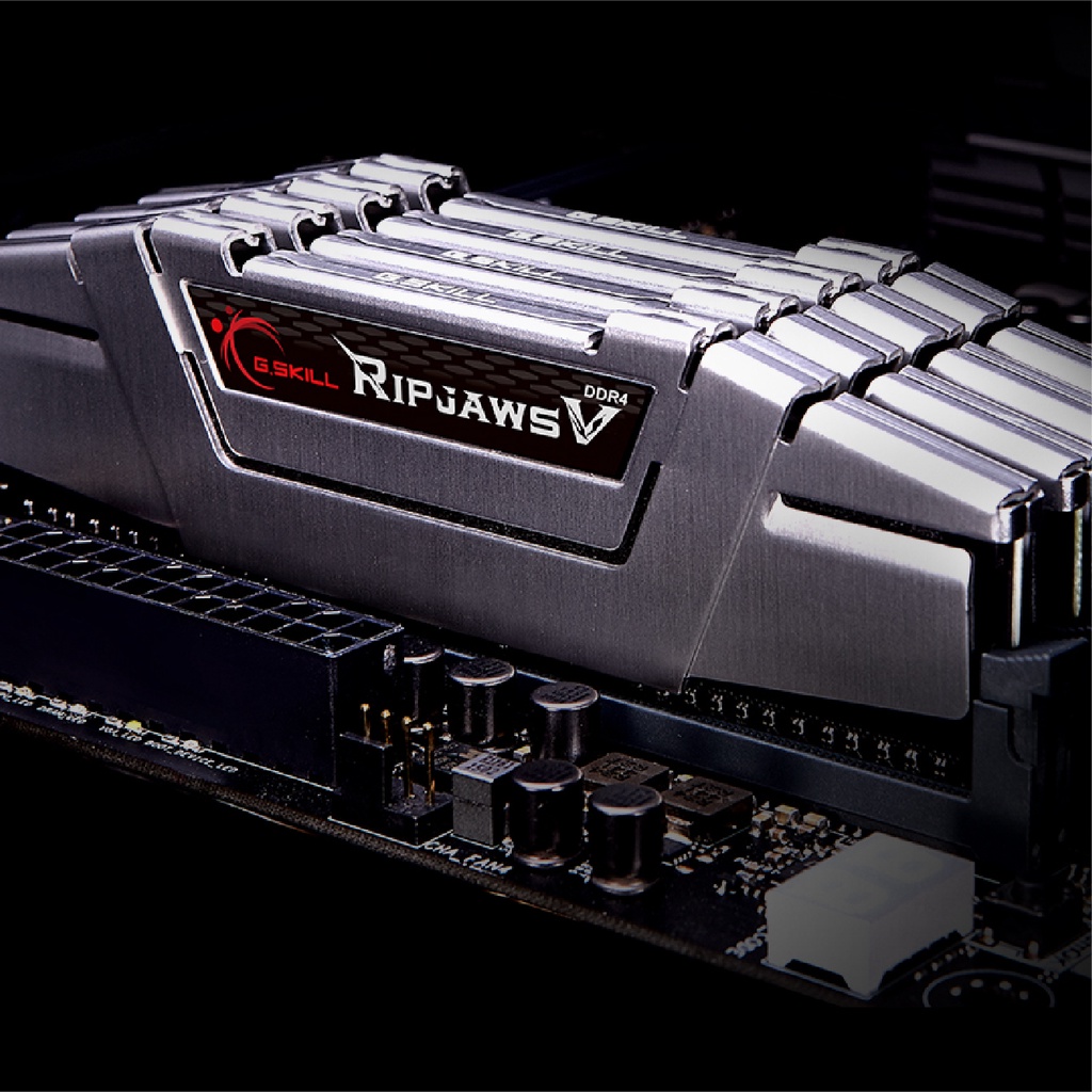 แรมพีซี G.SKILL - DDR4-RAM P/C 16/3200 Ripjaws V (F4-3200C16D-16GVKB) 8GBx2 (16-18-18-38)