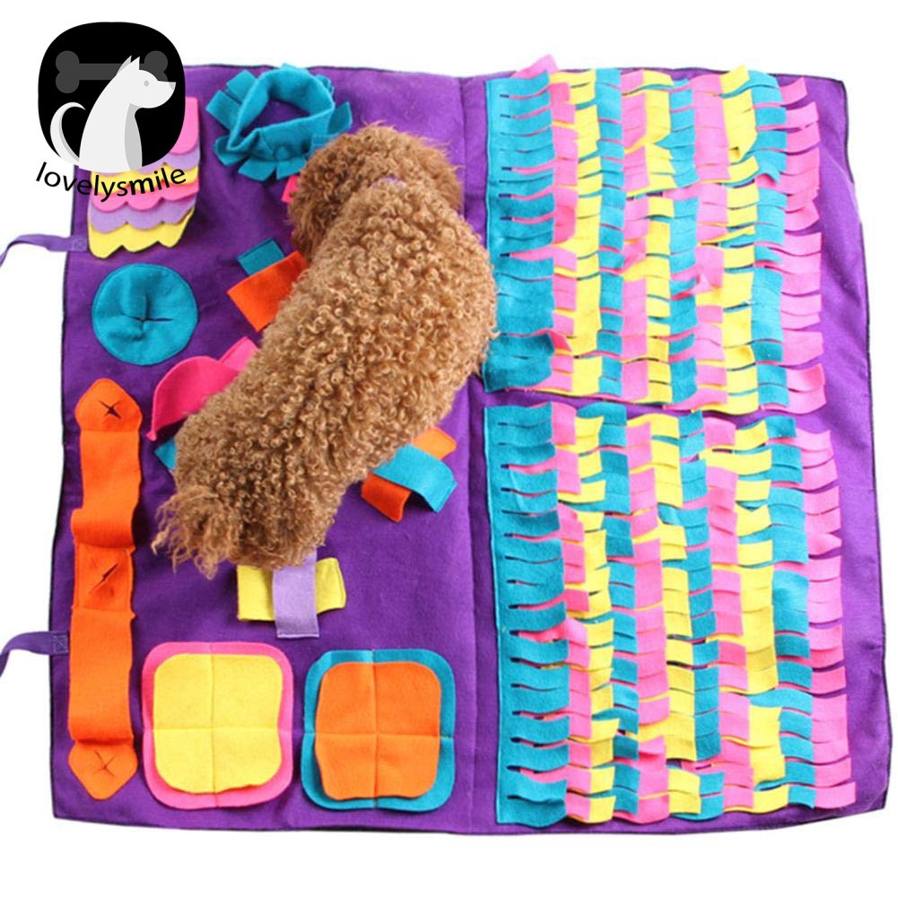 Ready Stock(L)Dog Sniff Training Mat Foraging Food Slow Feeding Release Stress Pad Pet Blanket