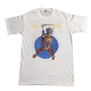 เสื้อวง Iron Maiden ผ้าบ้างสวย 50/50เดี่ยวบนล่าง