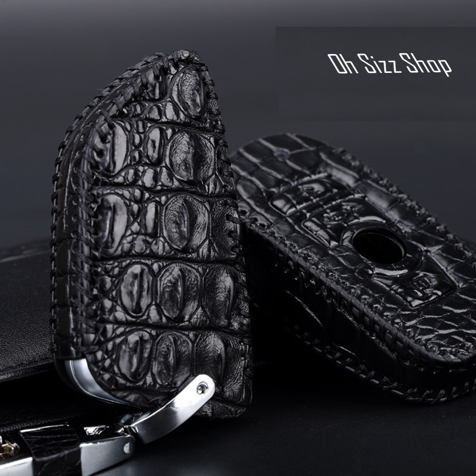 เคสรีโมทรถหนังจระเข้สุดเท่ BMW Thai Crocodile Leather Luxury Leather Key Case Key Sets ; BMW Key Set