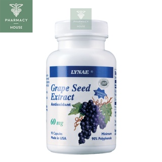 Lynae grape seed extract 60mg. 90 capsules แกร็ปซีด