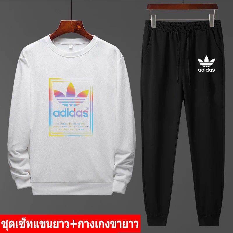 *สินค้าในไทย *BK444-O+AA249 ชุดเซ็ทกันหนาวเสื้อคอกลมแขนยาว+กางเกงขายาว เสื้อแขนยาวคอกลม ผ้านุ่นใส่สบาย ใส่ได้ทั้ง ญ/ช