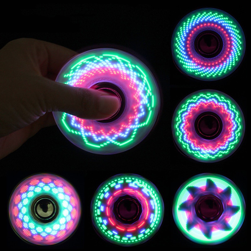 ของเล่น Fidget Spinner ติดไฟ Led เรืองแสงความคิดสร้างสรรค์สําหรับเด็ก