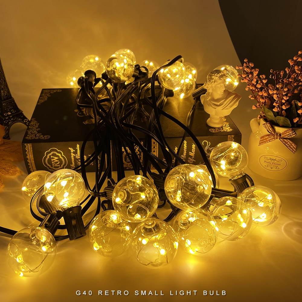 เรียกดูความนิยมภายใน 7 วันString Light Outdoor Garland Lights G40 Globe