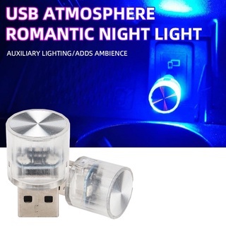 โคมไฟกลางคืน LED ไร้สาย ชาร์จ USB สีสันสดใส สําหรับตกแต่งรถยนต์ จํานวน 1 แพ็ค