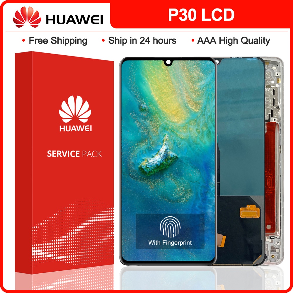 Amoled 6.1"อะไหล่หน้าจอสัมผัสดิจิทัล LCD ELE-L29 ELE-L09 ELE-AL00 แบบเปลี่ยน สําหรับ Huawei P30 Huawei P30 Di