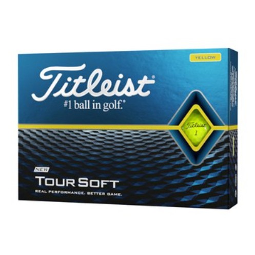 TITLEIST Tour Soft Golfball(yellow)ลูกกอล์ฟสีเหลือง (แพ็ค 12 ลูก)
