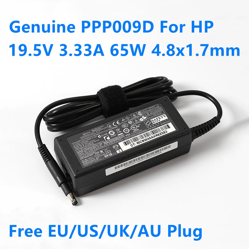 Genuine PPP009D 19.5V 3.33A 65W PPP009C PPP009L AC Power Adapter For HP Pavilion 14 ENVY4 ENVY6 TPN-Q113 TPN-Q114 Laptop