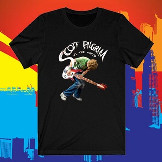 เสื้อยืดผ้าฝ้ายพิมพ์ลายแฟชั่น Scott Pilgrim เทียบกับ เสื้อยืดแขนสั้น พิมพ์ลาย The World คุณภาพสูง