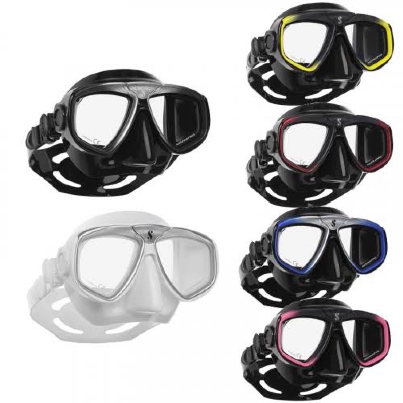 SCUBAPRO รุ่น zoom mask มีหลายสี สามารถเปลี่ยนเลนส์สายตาได้