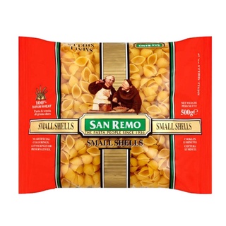 Sanremo Small Shells Pasta 500g.อาหารเครื่องดื่ม วัตถุดิบ  เส้นพาสต้ารูปเปลือกหอยขนาดเล็ก