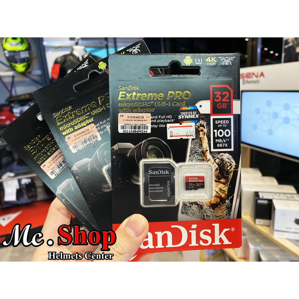 SanDisk Extreme Pro SD Card Memory Card และ micro SD ขนาด 32GB ความเร็ว อ่าน 95MB/s เขียน 90MB/s (SD