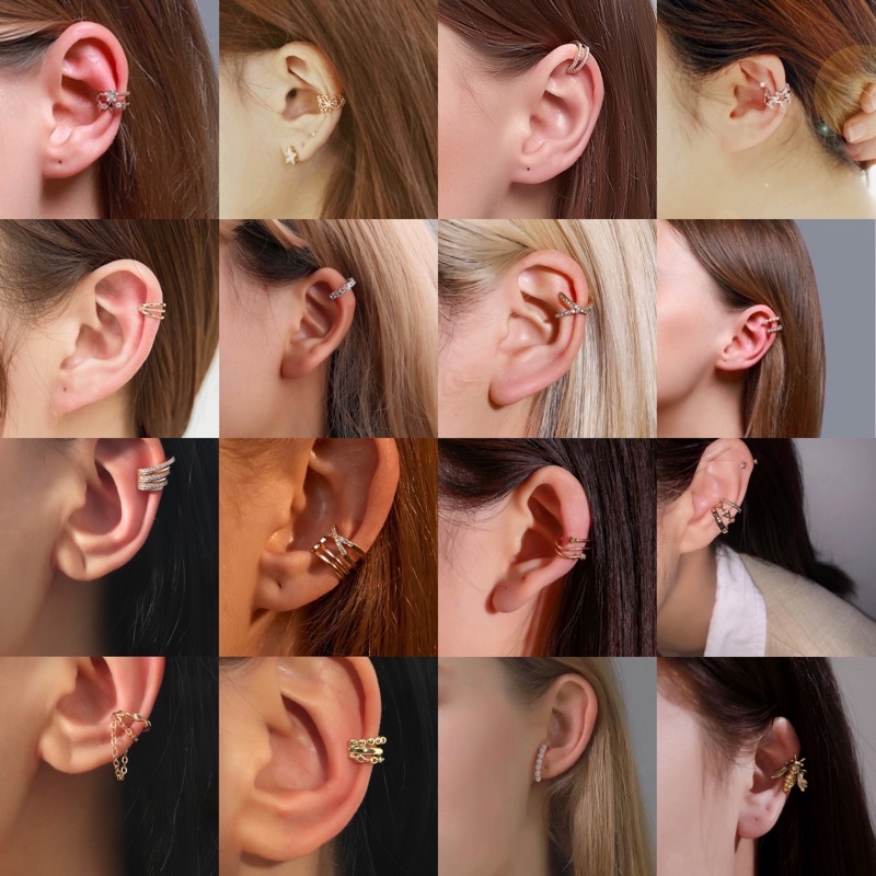 พร้อมส่ง Earcuff ต่างหูหนีบ ต่างหูเกี่ยว