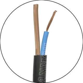 [ 1 ชิ้น ] PC-6058 สายหล่อหัว 2x1.0sq.mm. สายหล่อหัว 2x1.0sq.mm. หล่อปลั๊กไฟ VCT ขนาด 2x1.0 VCT ปลั๊กไฟสำเร็จหล่อหัว ...