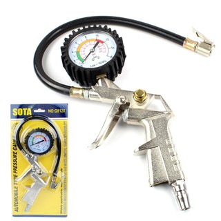   หัวเติมลมพร้อมเกจ์วัดลม หน้าปัดน้ำมันINFLATOR AND GAUGE KIT รุ่น JIkTePump-12A-E1