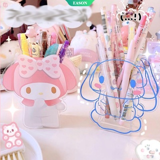 Kawaii My Melody Cinnamoroll Pudding Dog Sanrio ตุ๊กตาการ์ตูนน่ารัก อะคริลิคใส ที่ใส่ปากกา ของเล่นตุ๊กตา สําหรับเด็กผู้หญิง ของขวัญ-WET