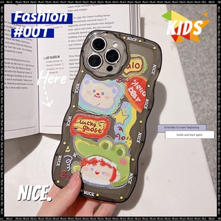 ใหม่ เคสโทรศัพท์มือถือหนา ลายการ์ตูนหมีจระเข้ สําหรับ iphone case se 2022 7 8 plus XR 11 12 13 pro max