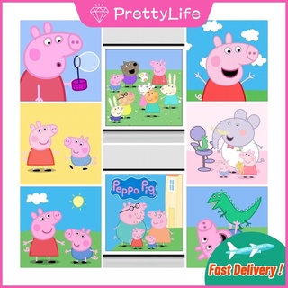 【PL】ภาพวาดปักเพชร ลาย Peppa Pig 5D ขนาด 30x30 ซม. 40x40 ซม. DIY สําหรับเด็ก และเพื่อน ตกแต่งบ้าน