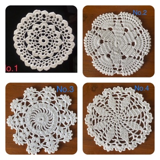 ที่รองแก้ว แจกันขนาด3.5-4.5 นิ้ว ดอยลี่ Doily งานฝีมือสวยๆ รองแก้ว รองแจกัน งานสวยและดีค่ะ