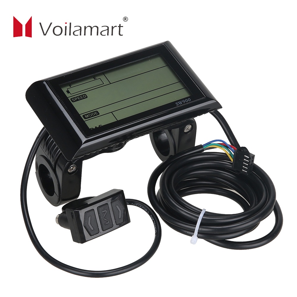 Voilamart SW900 Ebike LCD Display 48V Electric Bicycle LCD Meter Panel Display for Electric Bike Com