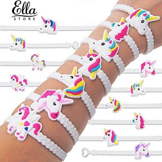 สร้อยข้อมือเด็กน่ารักน่าดู 5 ชิ้น Cartoon Unicorn PVC Bracelets