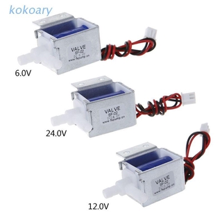 Kok วาล์วโซลินอยด์ไฟฟ้า N / C Closed 6V 12V 24V สายไฟควบคุมน้ําก๊าซ