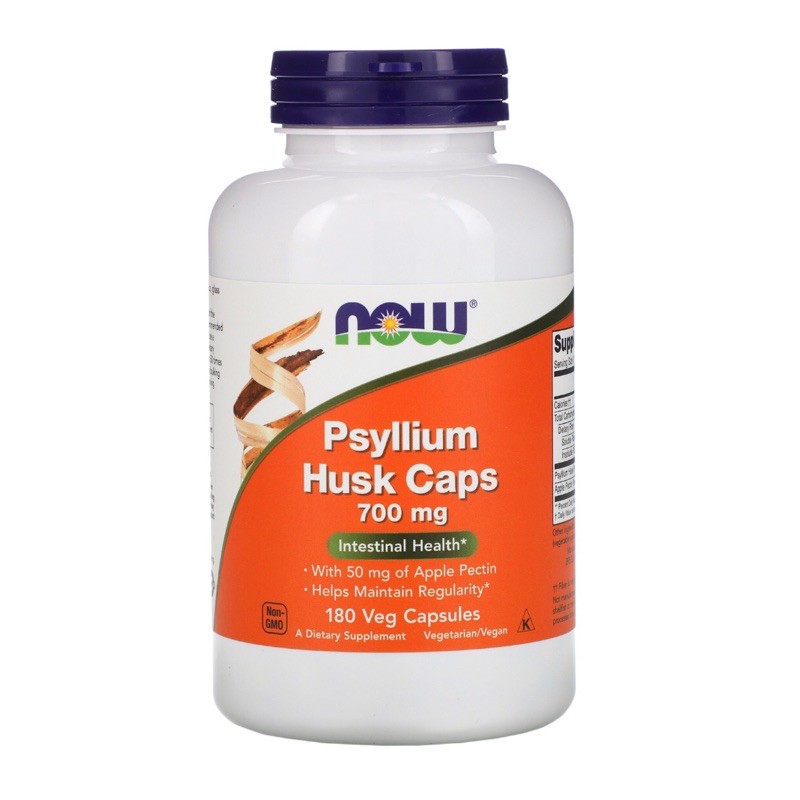 ✅พร้อมส่ง ใยอาหาร🥬พร้อมส่ง Now Foods, Psyllium Husk Caps, 700 mg, 180 Capsules