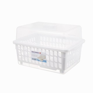 ที่คว่ำจานพลาสติก สีขาว JCJ 2400 JCJ 2400 White Plastic Dish Drainer