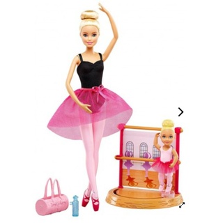 **กล่องชำรุด** Barbie Careers BALLET INSTRUCTOR Blonde Barbie Ballet Child Mattel 2016 DISTRESS DXC93 #122#