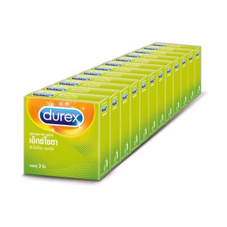 ราคาพิเศษ!! ดูเร็กซ์ เอ็กซ์ไซตา ถุงยางอนามัย 3 ชิ้น แพ็ค 12 กล่อง Durex Excita Condom 3 pcs x 12