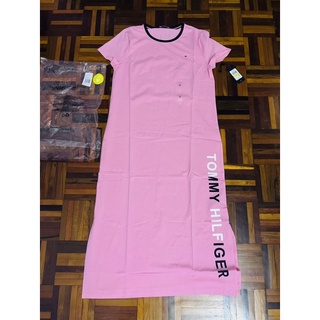 new 🇺🇸 Tommy Vertical Logo Dress English Rose S. M