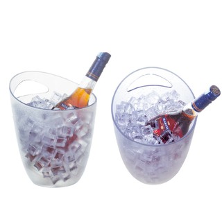 ถังแชมเปญใส 3 ลิตร ที่จับข้างเดียวปากเฉียง 3 Liter Transparent Champagne Bucket