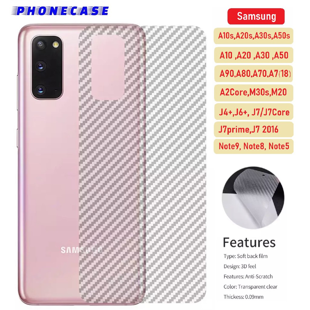 ราคาส่ง ฟิล์มหลัง ฟิล์มเคฟล่า Samsung A11 A01 A51 A71 A10 A20 A30 A50 A10s A20s A30s A70 A7 2018 Note8 Note9 S20