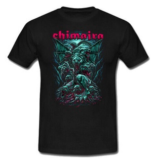 คอลูกเรือเสื้อยืดคอกลมเสื้อยืด พิมพ์ลาย Chimaira Bandผ้าฝ้ายแท้