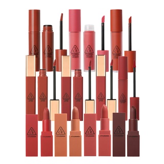 3ce exceptional sale matte lip 3.5g, mood recipe matte lip 3.5g, velvet lip tint 4g, soft lip lacquer 6g, smoothing lip tint 4.1g, cloud lip tint 4g, plumping lips 2.2g