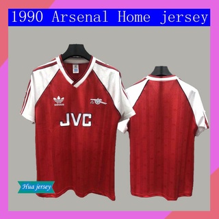 เสื้อกีฬาแขนสั้น ลายทีมชาติฟุตบอล Arsenal 1990 ชุดเหย้า เกรด AAA สไตล์เรโทร สําหรับผู้ชาย