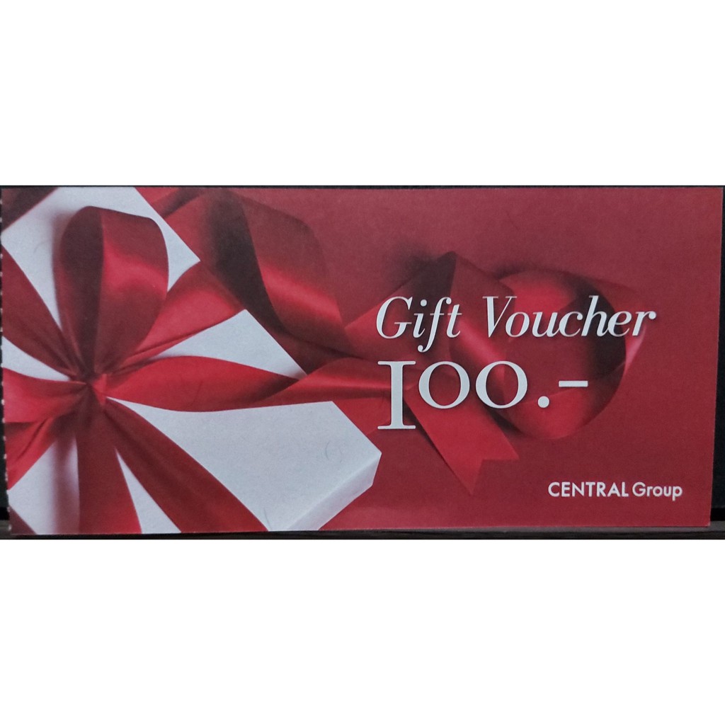 Central Group Gift Voucher บัตรของขวัญ เครือเซนทรัล มูลค่า 100 บาท