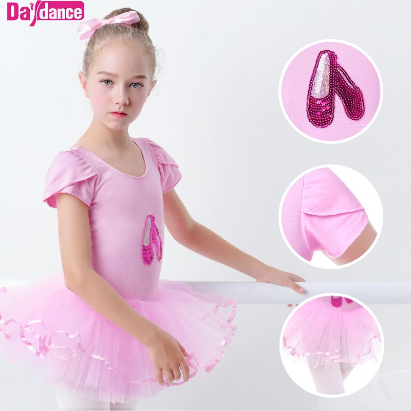 Bling Bling Girls Dance เครื่องแต่งกายเลื่อมชุดเจ้าหญิงสีชมพูบัลเล่ต์ Tutu ชุด
