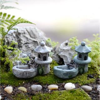 โมเดลหอคอยจิ๋ว สําหรับตกแต่งสวนบอนไซ บ้านตุ๊กตา 1 ชิ้น