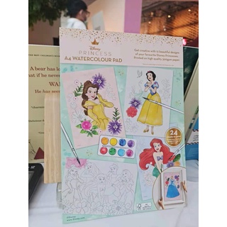 NEW!!! Disney A4 Watercolor Pad PREMIUM 300grm สำหรับการวาดภาพสีน้ำ 24 รูป