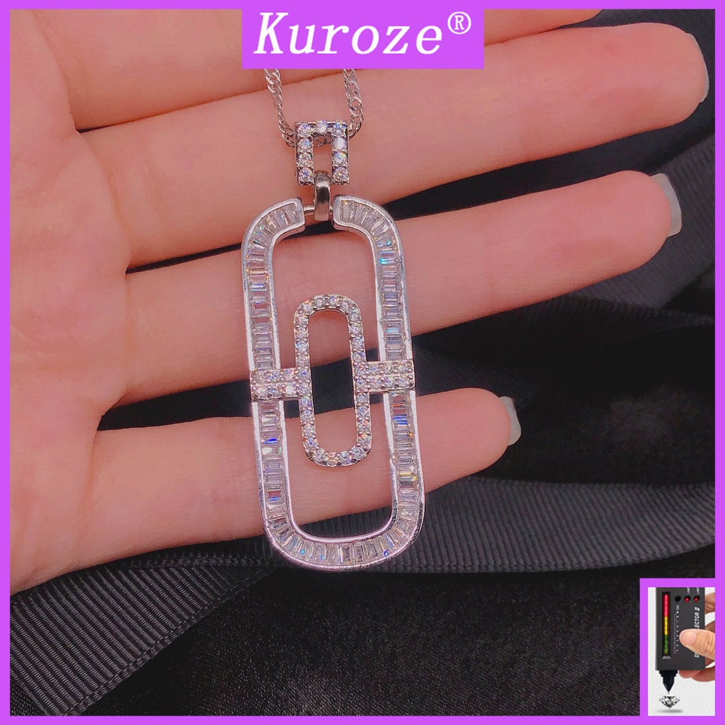 [GRA] ชุดต่างหูแบบหนีบ Moissanite Diamond Square Diamond