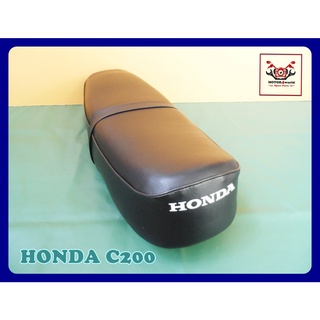 HONDA C200 DOUBLE SEAT COMPLETE "BLACK" // เบาะมอเตอร์ไซค์ หนังพีวีซี สีดำ สินค้าคุณภาพดี