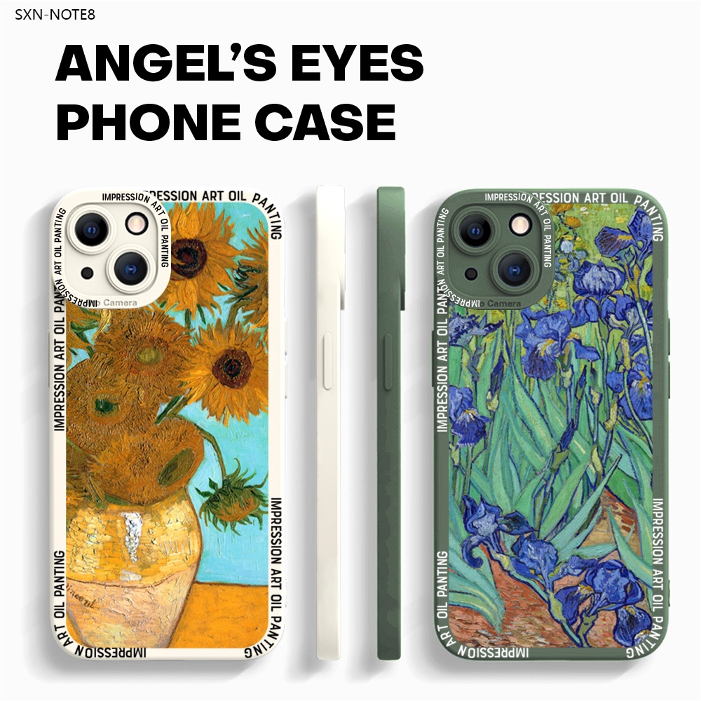 Samsung Galaxy Note 8 9 10 20 Lite Plus Ultra เคสซัมซุง สำหรับ Case Oil Painting เคสโทรศัพท์ Silicone Cases Thicken